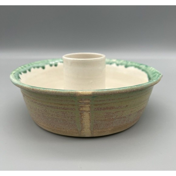 Handmade Studio Art Pottery Tipsy Upright Chicken Cooker Beer Can Chicken EUC - Picture 1 of 6